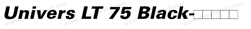 Univers LT 75 Black字体转换